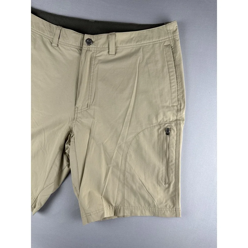 Patagonia Mens Hiking Shorts 36 Tan Beige Nylon Spandex Outdoor Performance